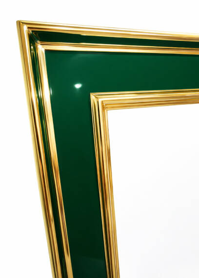 Lustro w zielono-złotej ramie Nero Glam 23K