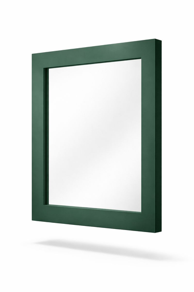 Lustro w zielonej ramie na wymiar